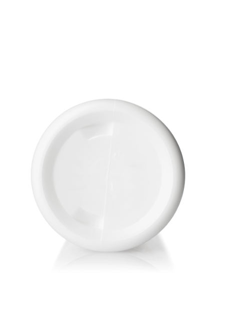 4 oz Bottle white HDPE plastic cylinder round with 24-410 neck finish