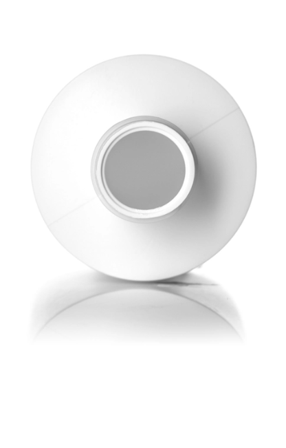 8 oz Bottle white HDPE plastic cylinder round with 24-410 neck finish